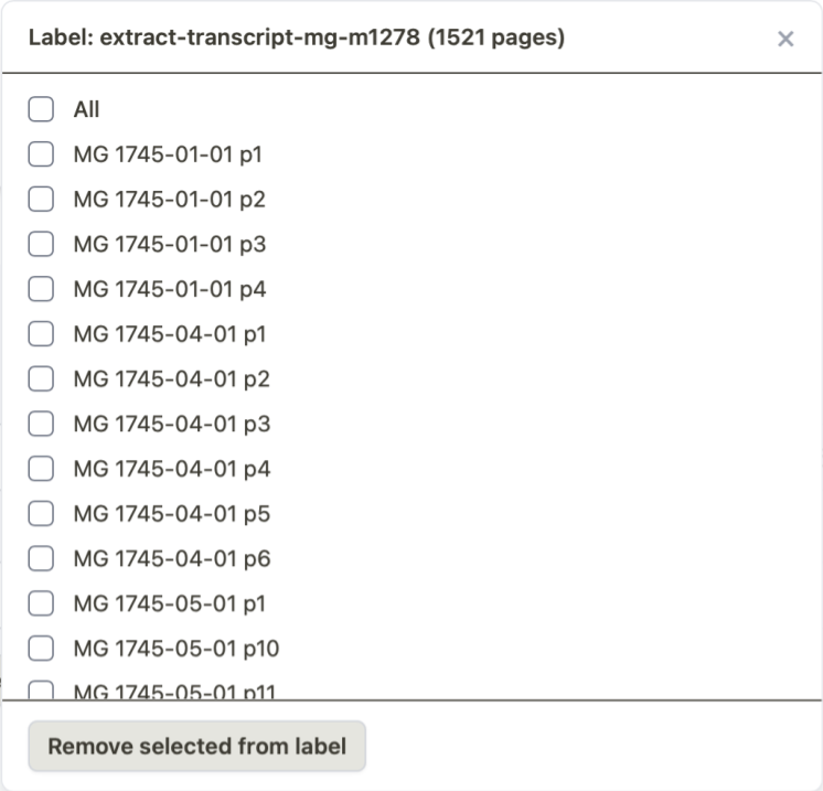 View/Modify Labels