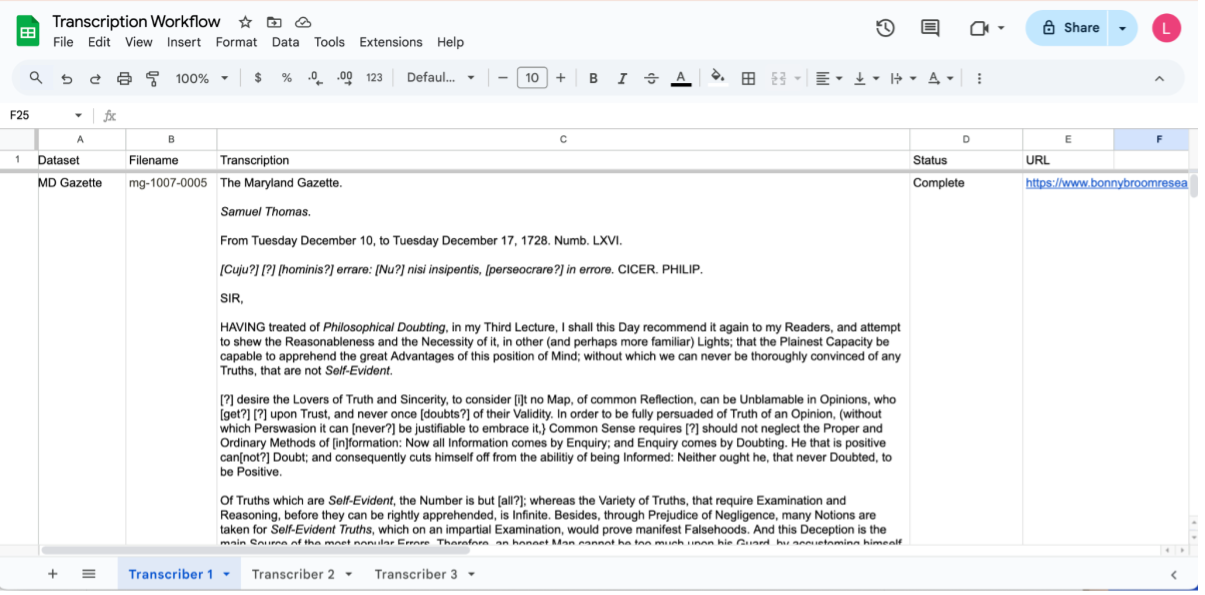 Transcription Process